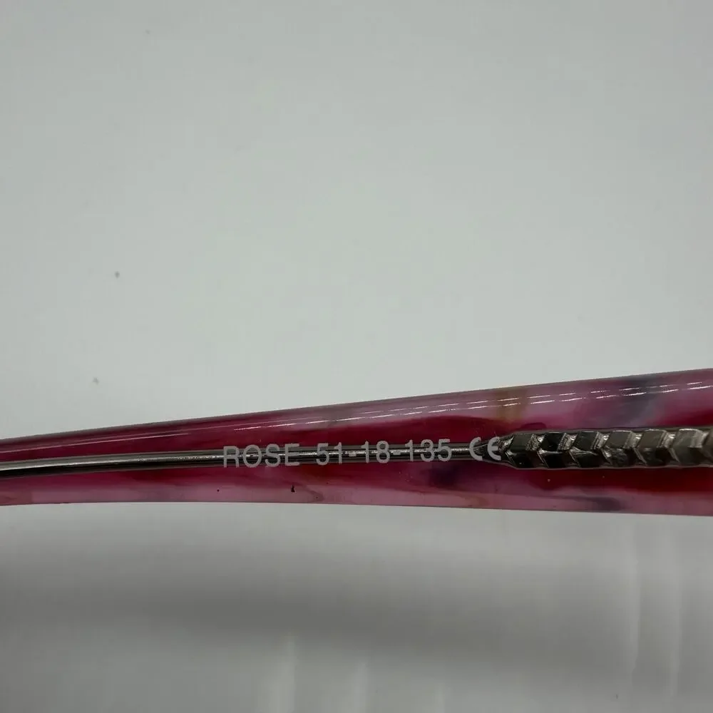 Modern Twilight Rose Eyeglasses Plastic Full Frames Only Pink Clear 51-18-135